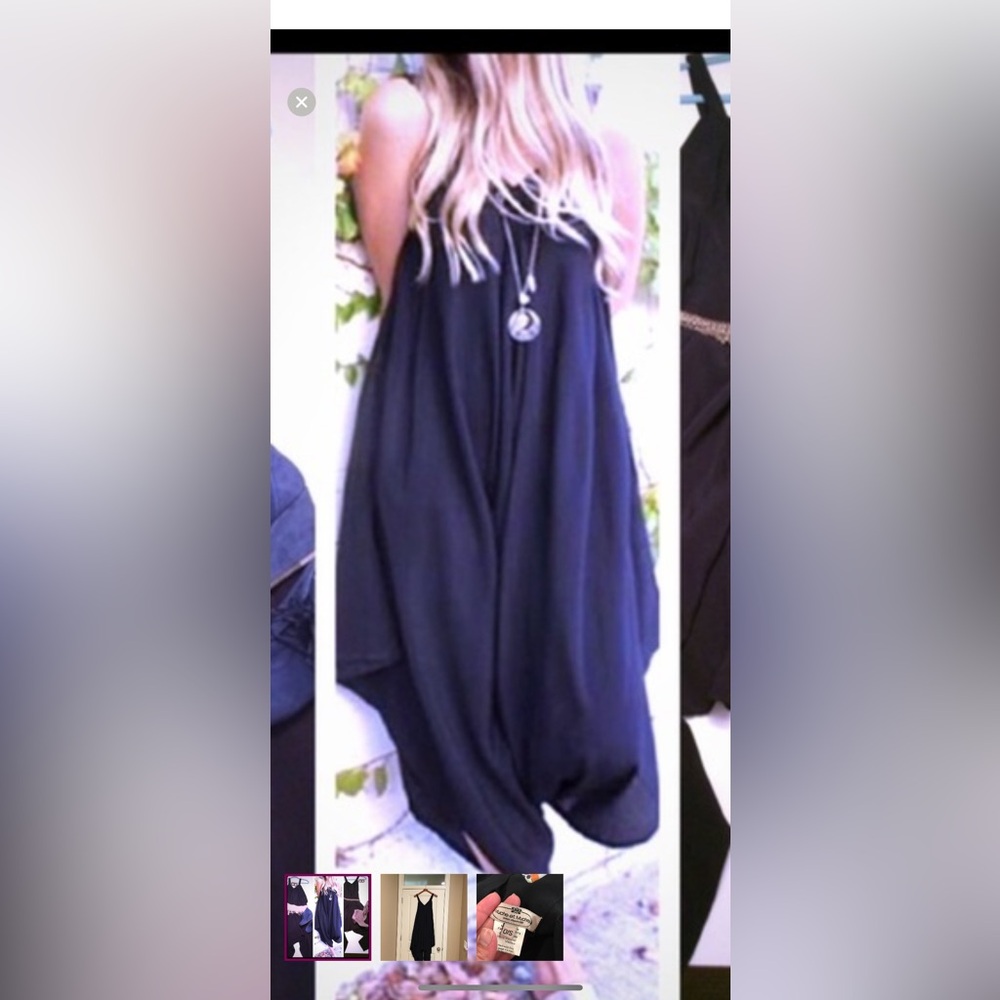 Muche et Muchette Black Oversized Romper Jumpsuit - Picture 2 of 8